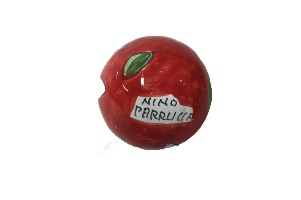 Pallina di Natale fiore rosso varie misure Nino Parrucca