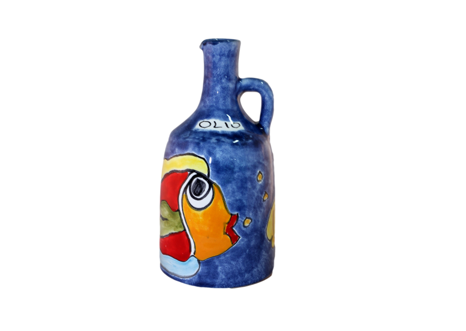 Bottiglia 500ML con manico decoro Pesce Nino Parrucca