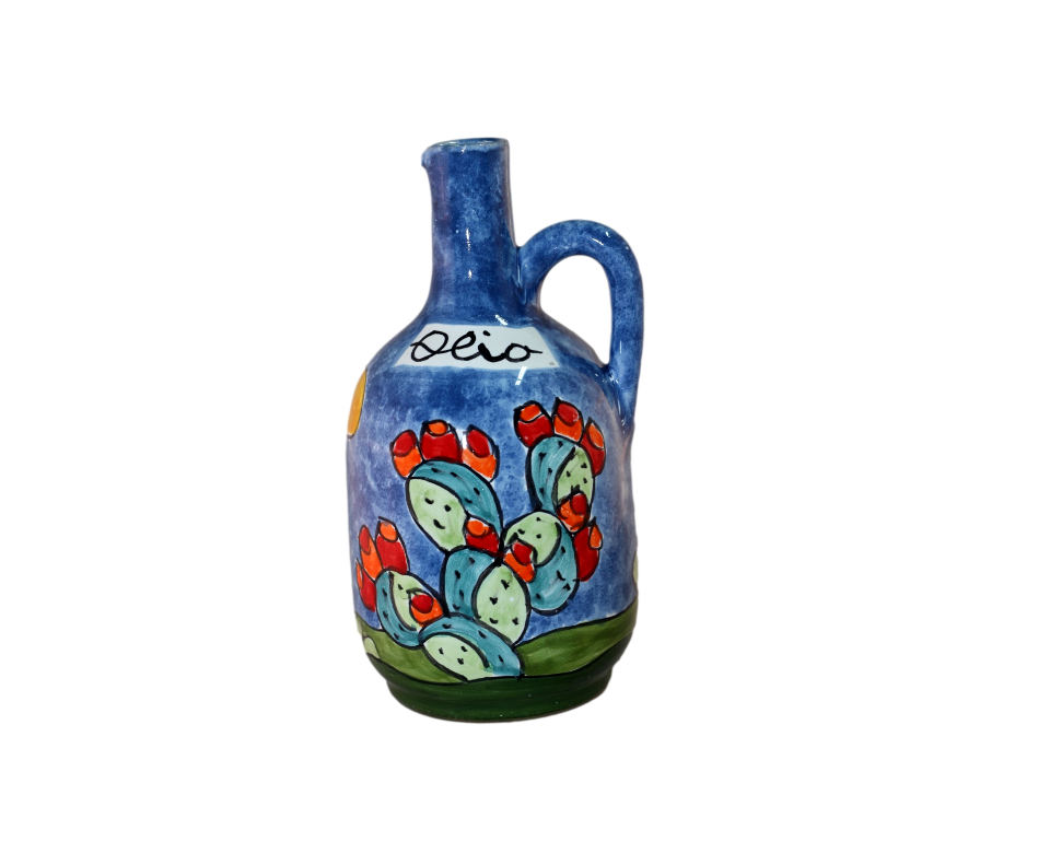 Bottiglia 500ML con manico decoro Pale di fichi notturno Nino Parrucca