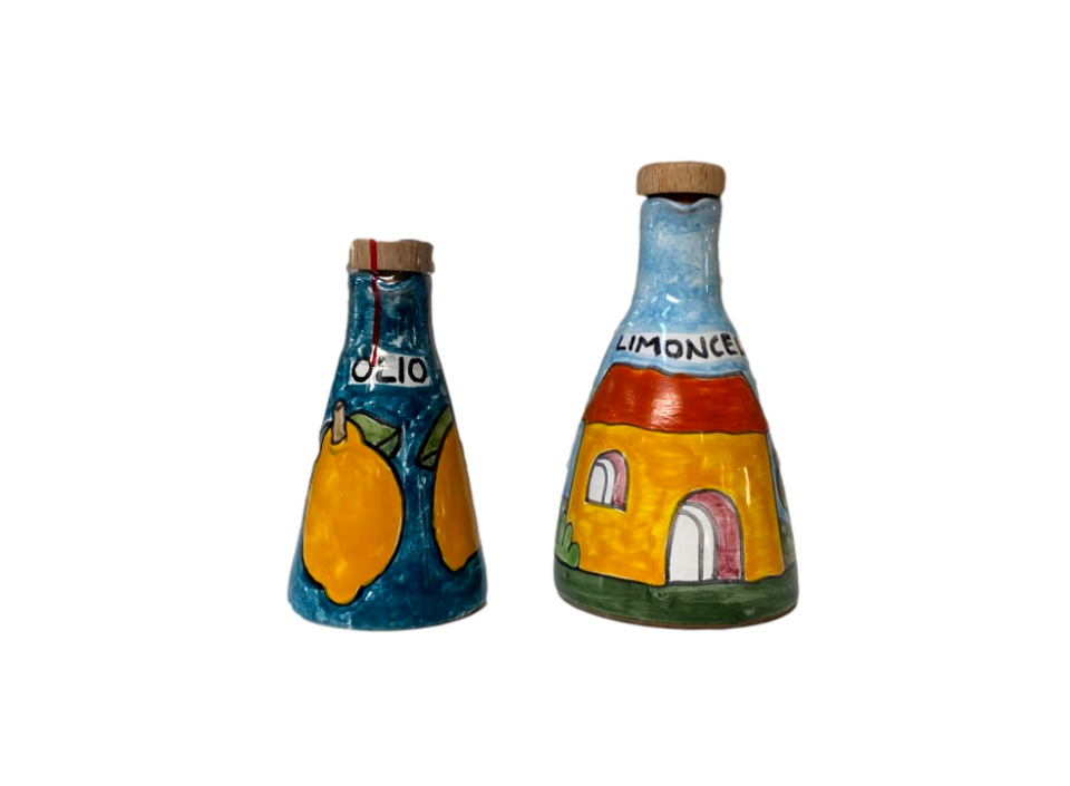 Bottiglia 100/200ML con manico decori vari Nino Parrucca
