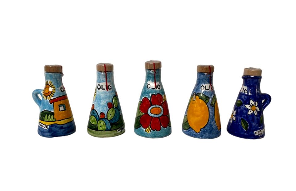 Bottiglia 100/200ML con manico decori vari Nino Parrucca