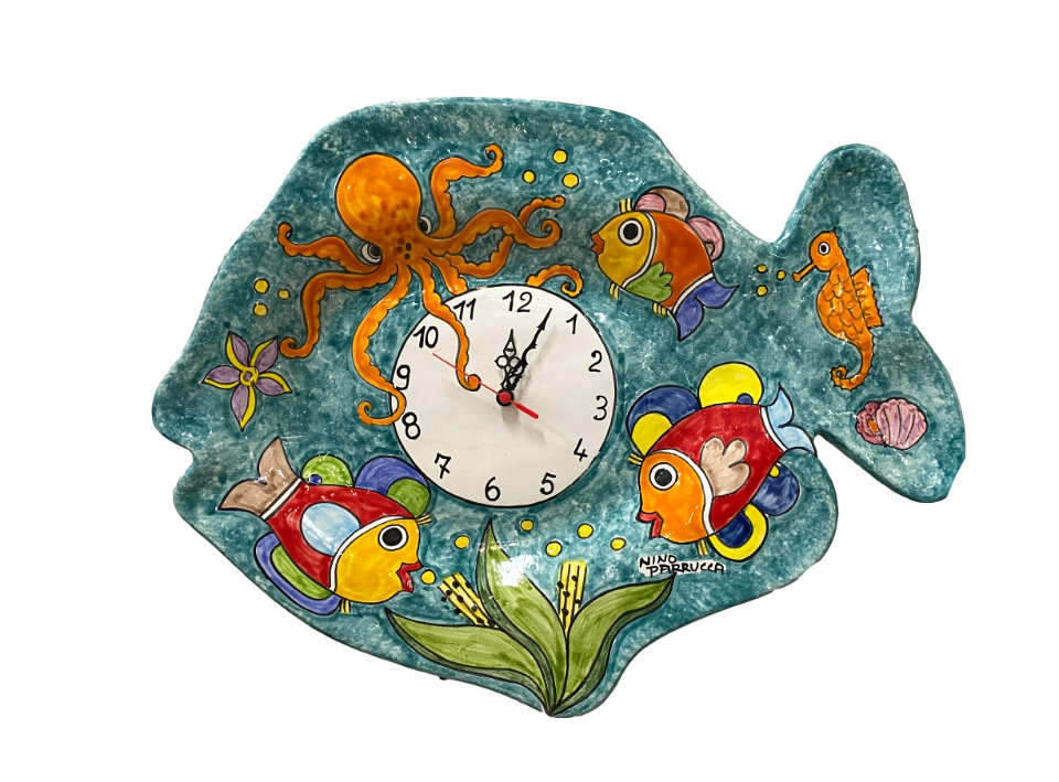 Orologio a forma di Pesce cm.52x41 Nino Parrucca