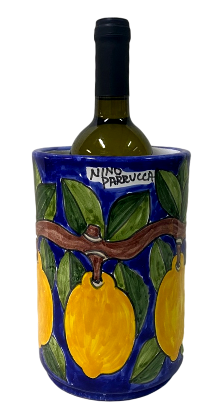 Cilindro porta bottiglie in ceramica Nino Parrucca