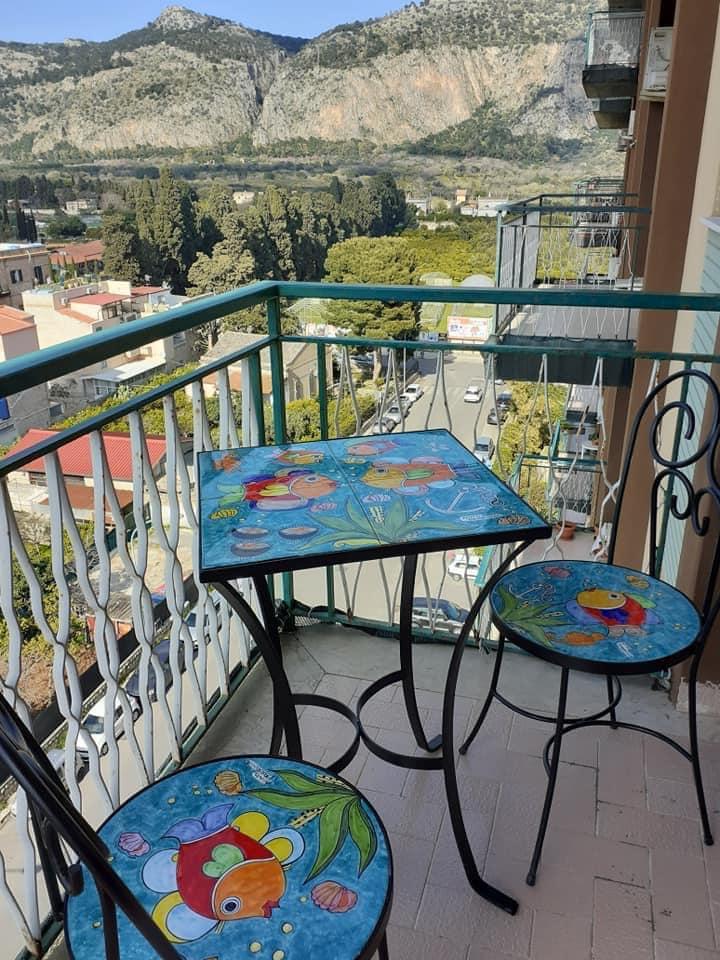 Set tavolo quadrato e sedie da giardino - Fondale marino Nino Parrucca