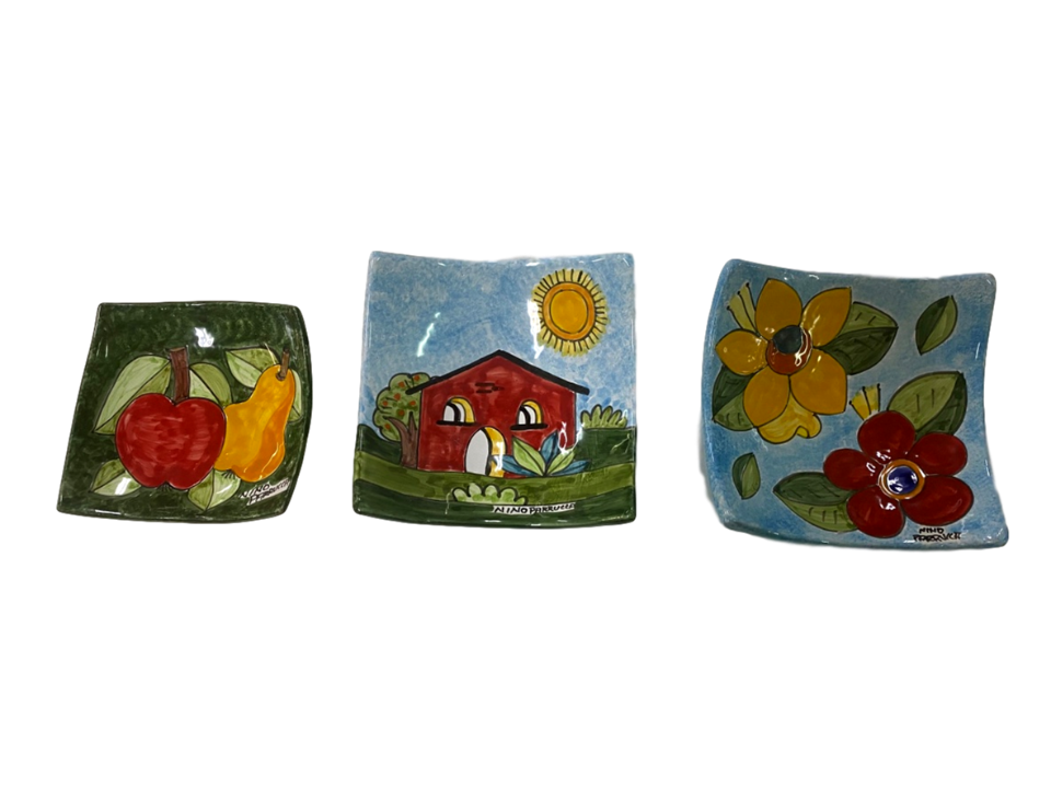 Svuota tasche quadrato VARIE MISURE E DECORI Nino Parrucca