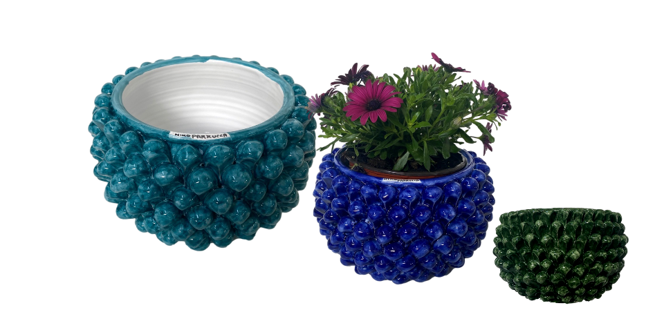 Cachepot Pigna in ceramica vari colori e misure Nino Parrucca