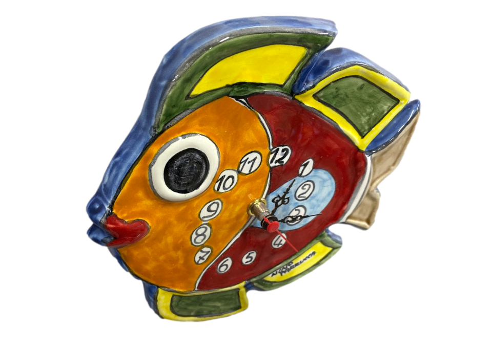 Orologio a forma di Pesce cm.19x18 Nino Parrucca