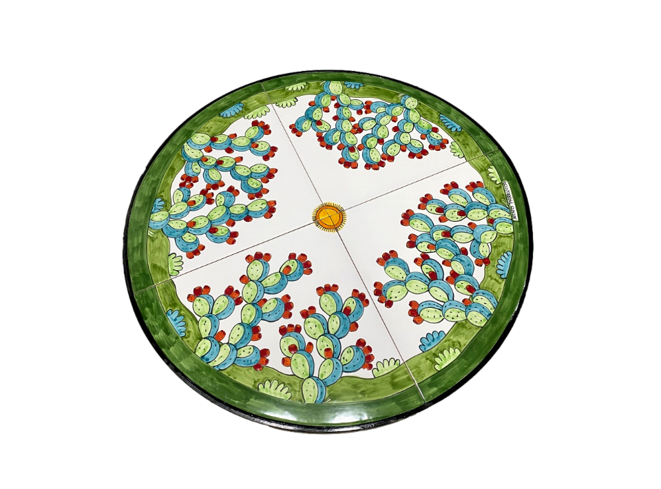 Tavolo tondo 70 - Fichi d'India Nino Parrucca