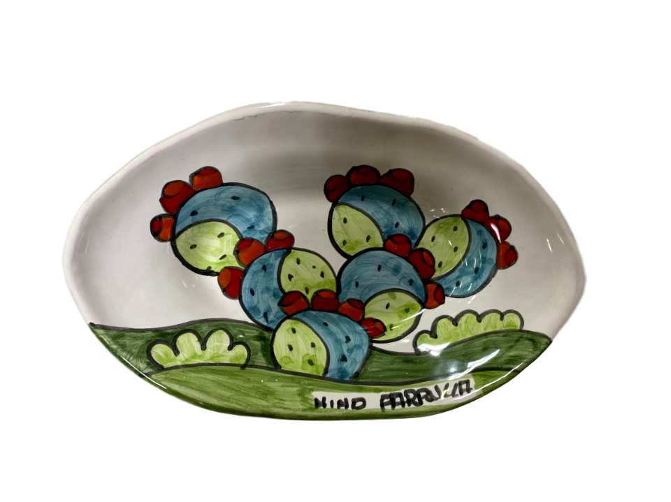 Ovalino cm.19x11,5 in Ceramica - Art.96/B Nino Parrucca