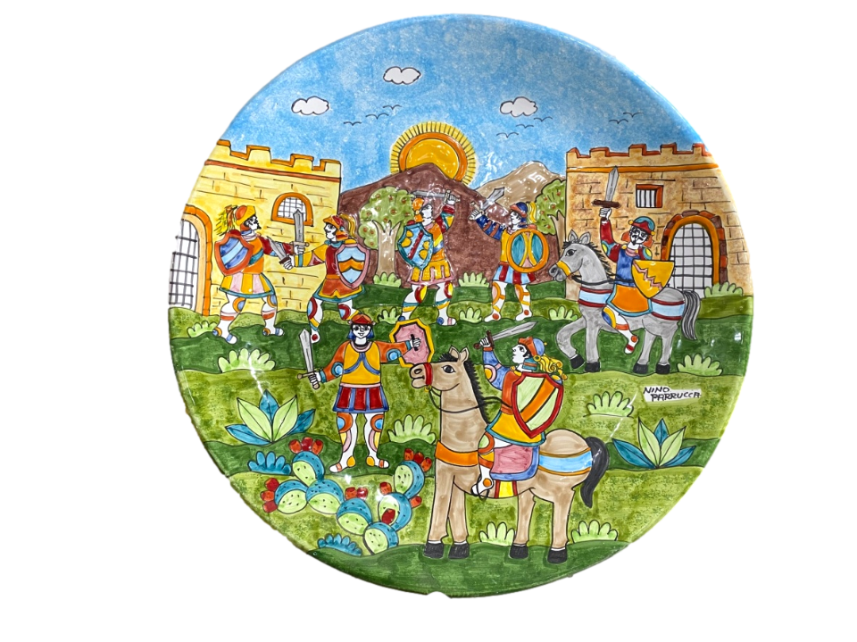 Piatto Battaglie Paladini D.cm.53 - art.155/M Nino Parrucca
