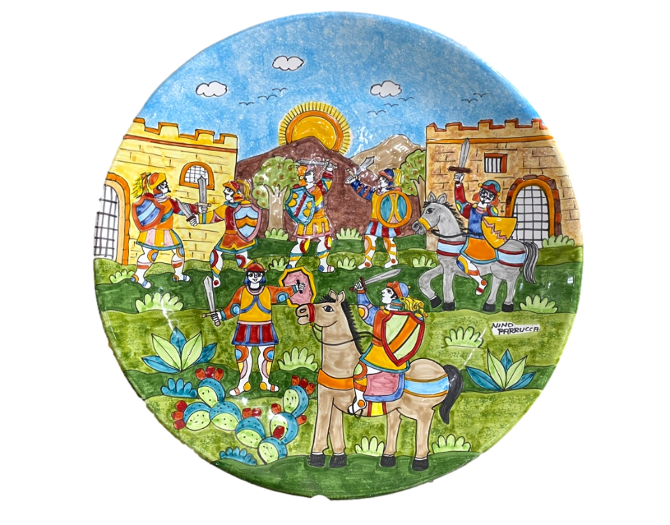 Piatto Battaglie Paladini D.cm.53 - art.155/M Nino Parrucca