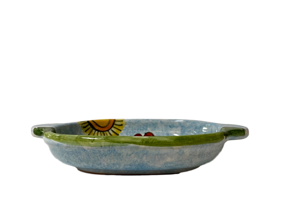 Ovalino cm.19,5x11,5 con manici in Ceramica - Art.96/A Nino Parrucca