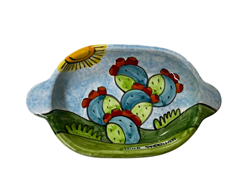 Ovalino cm.19,5x11,5 con manici in Ceramica - Art.96/A Nino Parrucca