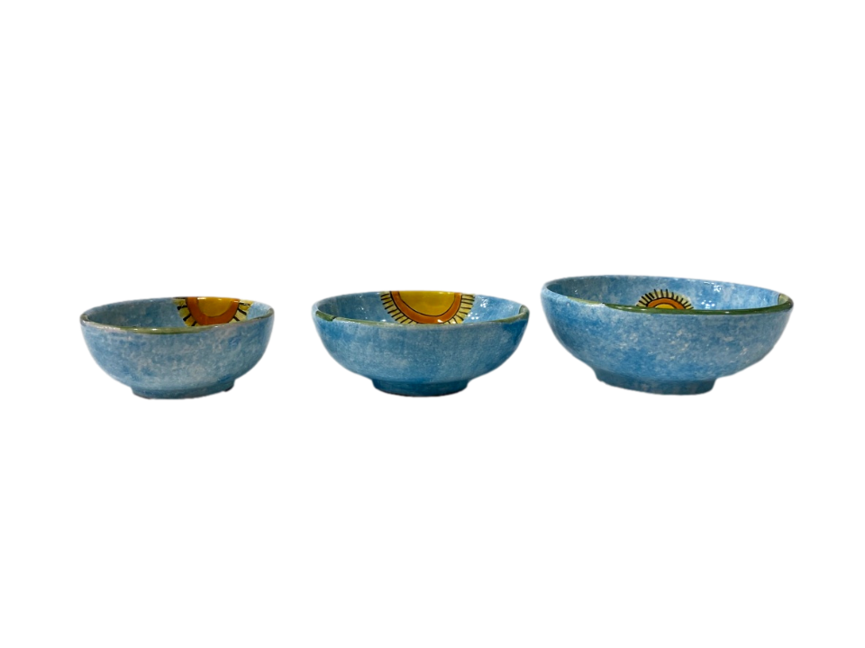 Ciotole varie misure Pale di Fichi D'india - Art.51 - 53/a - 53 in ceramica Nino Parrucca