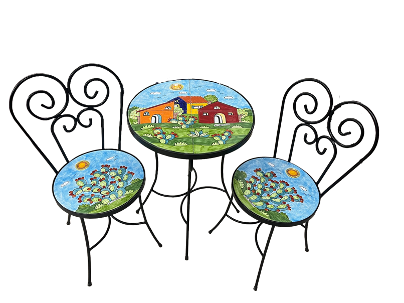 Set 3 pz Tavolo e sedie Linea Giardino Nino Parrucca
