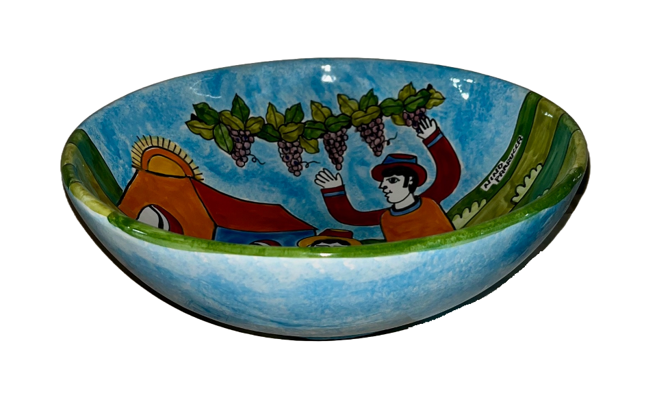 Insalatiere / Ciotole Decoro Vendemmia - Art.57 - 59 in ceramica Nino Parrucca in ceramica