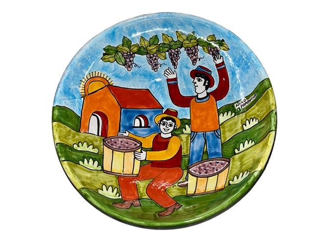 Insalatiere / Ciotole Decoro Vendemmia - Art.57 - 59 in ceramica Nino Parrucca in ceramica