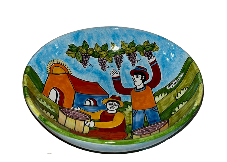 Insalatiere / Ciotole Decoro Vendemmia - Art.57 - 59 in ceramica Nino Parrucca in ceramica