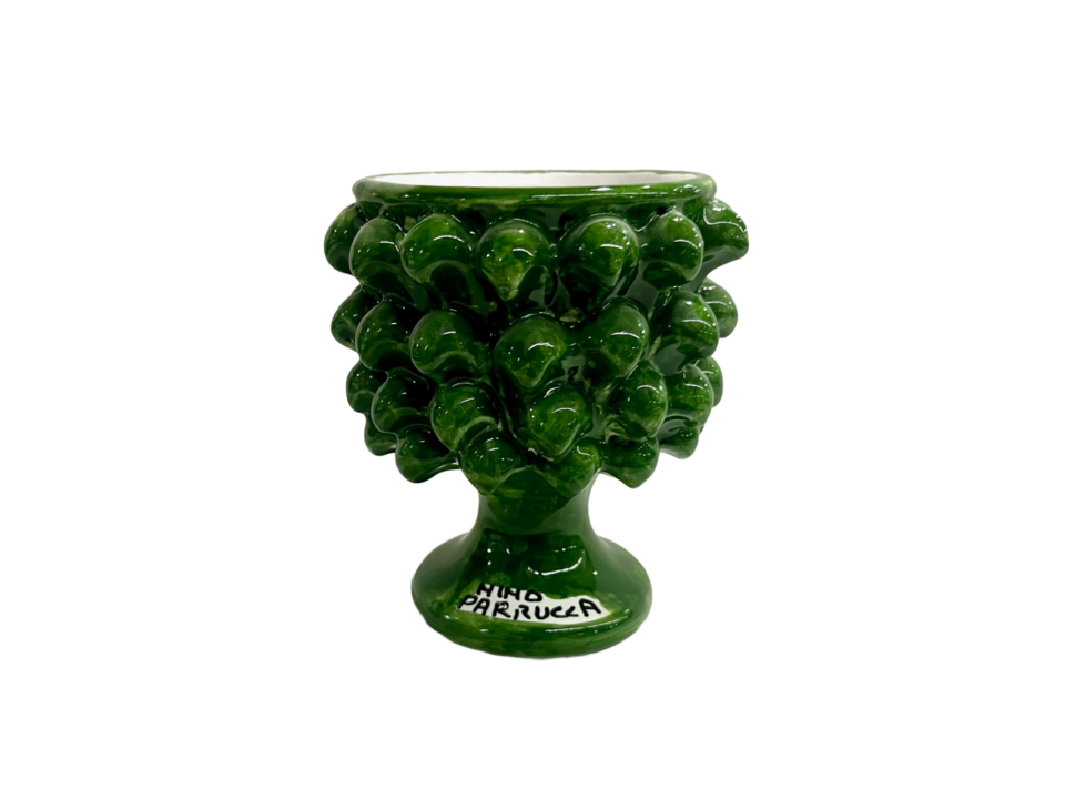 Mezza Pigna in ceramica Verde Scuro Nino Parrucca