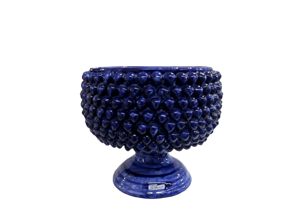 Mezza Pigna in ceramica Blue Smalto Nino Parrucca