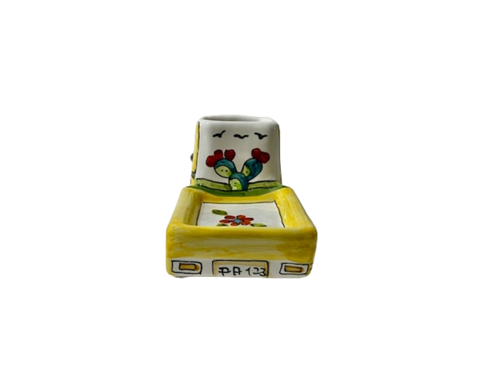 Moto Ape Nino Parrucca in ceramica