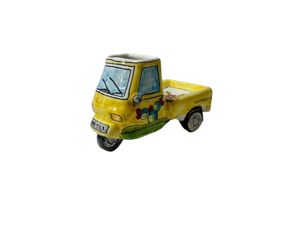 Moto Ape Nino Parrucca in ceramica