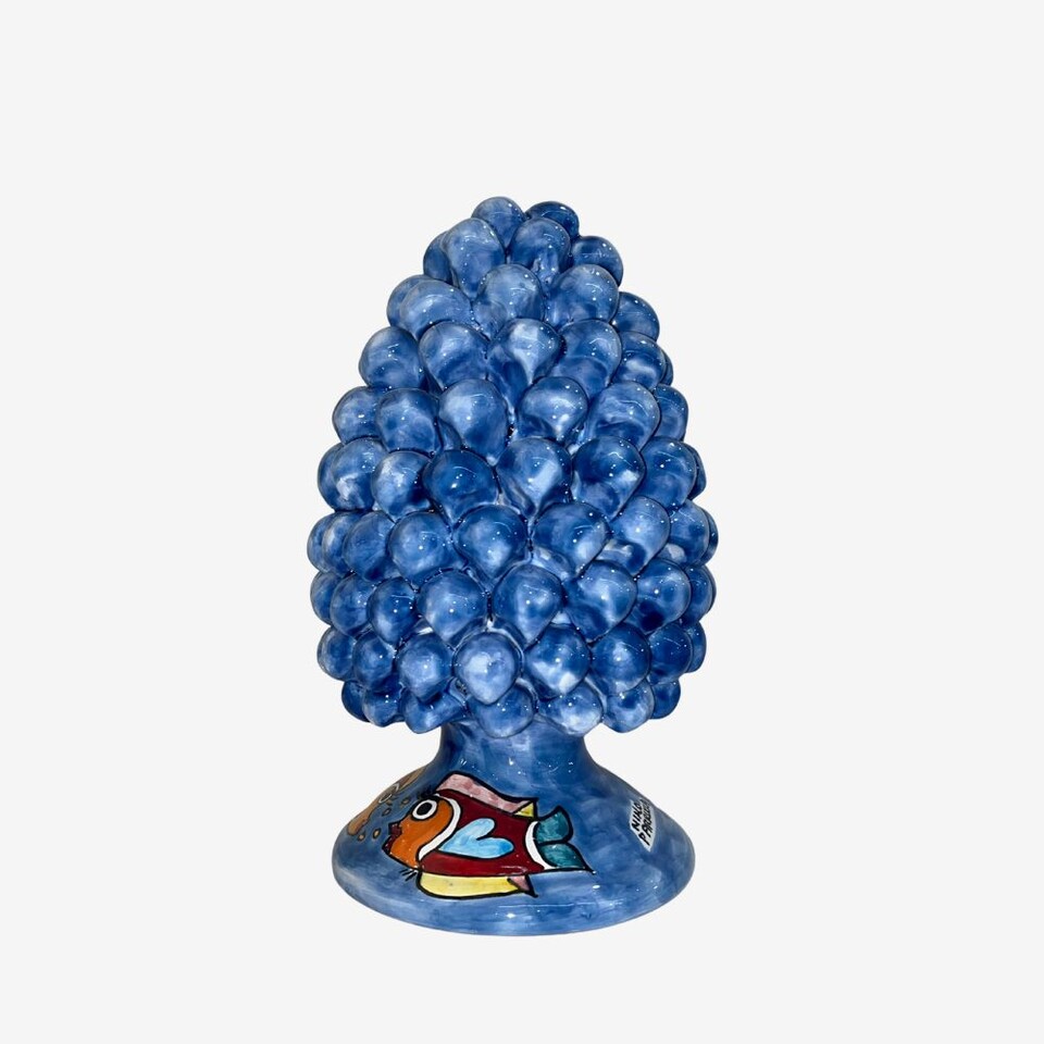 Pigna Azzurra con decoro Pesci Nino Parrucca