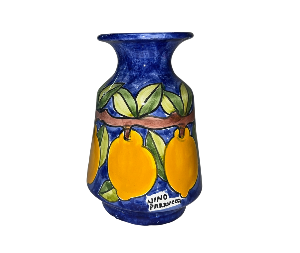 Fioriera collo stretto - vari decori in ceramica Nino Parrucca