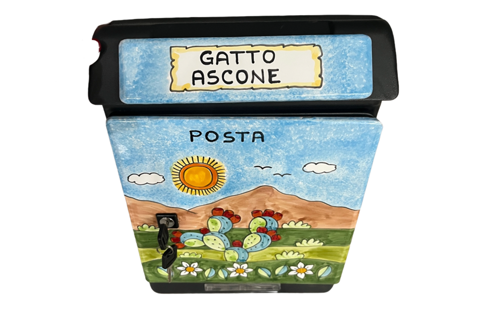 Cassetta Postale Personalizzata Pale di fichi d'india e margherite Nino Parrucca