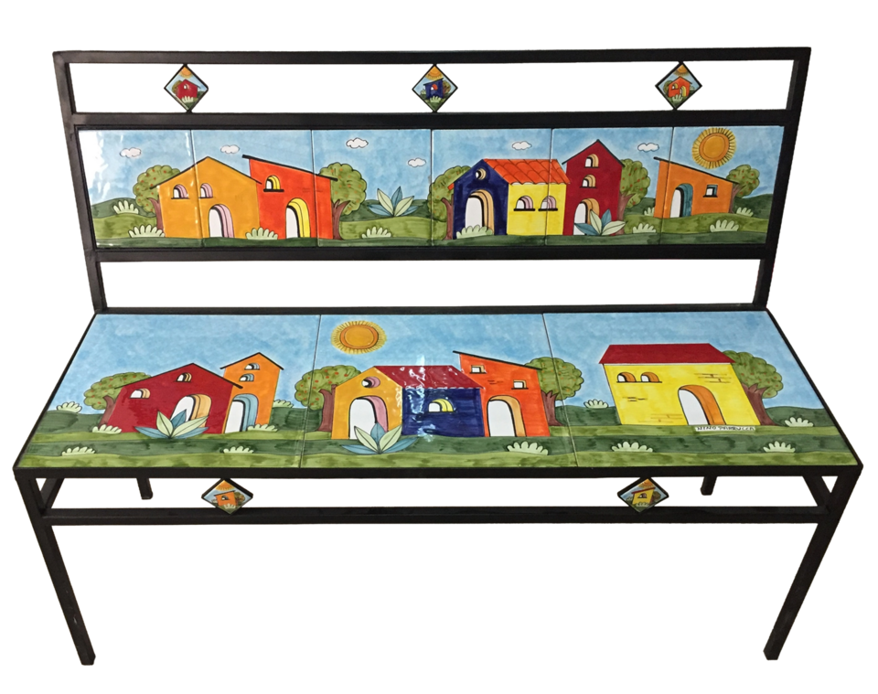 Panchina 3 Posti in ferro - Casette Nino Parrucca