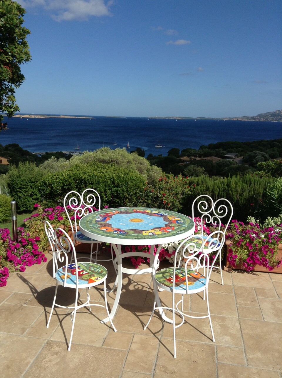 Tavolo rotondo d.cm.100 - Casette Nino Parrucca in ferro e ceramica