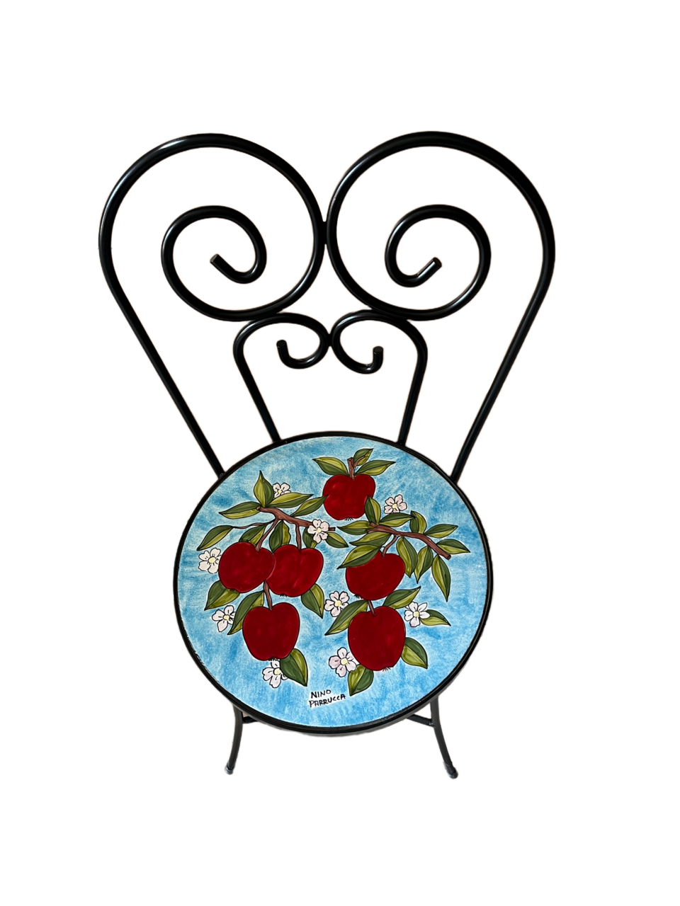 Sedia Rotonda d.cm.39 - Mele Nino Parrucca in ferro e ceramica