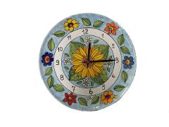 Orologio a piatto con Girasoli e fiori Nino Parrucca Art 151/A - Art.153/A2
