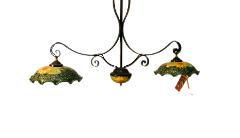 Lampadario Bilanciere Nino Parrucca in ferro e ceramica
