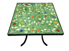 Tavolo quadrato in ferro nero cm.82x82 Nino Parrucca Linea Giardino
