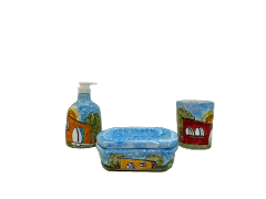 Set Bagno  paesaggio di casette Nino Parrucca