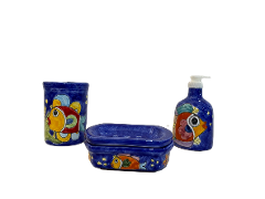 Set Bagno Fondale marino blu elettrico Nino Parrucca