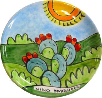 Piattino in ceramica vari decori Nino Parrucca
