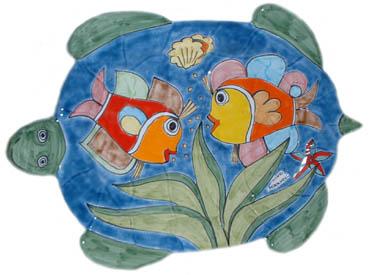 Piatto a Tartaruga grande vari colori - Art.106/D Nino Parrucca