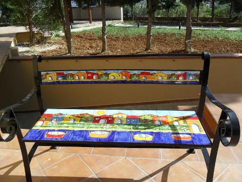 Panchina 3 posti in ferro - Casette Nino Parrucca