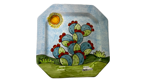 Piatto Ottagonale Nino Parrucca vari decori