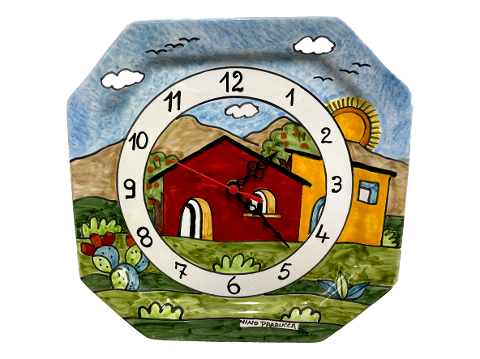 Piatto Ottagonale Nino Parrucca ad orologio