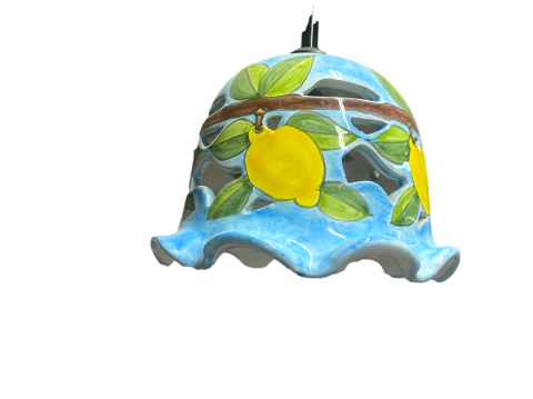 Lampadario Bilanciere in ferro con bocce d.cm.19 in ceramica Nino Parrucca