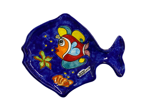 Piatto a forma di Pesce Nino Parrucca cm.33x23