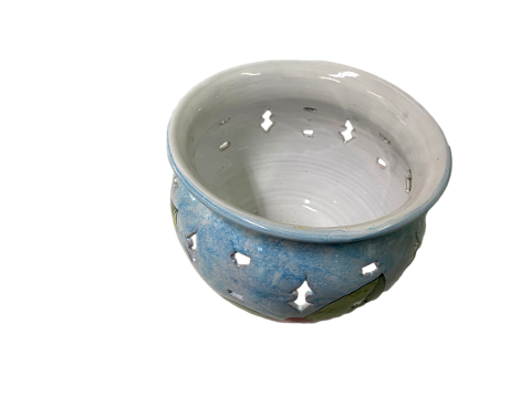 Cachepot Bombato Traforato - fiori grandi in ceramica Nino Parrucca