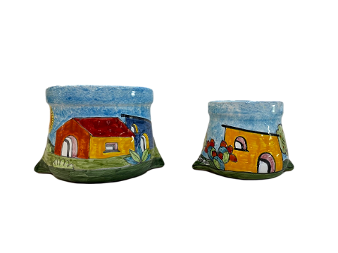 Porta Cialde in ceramica Nino Parrucca a forma di Sacco da caffè