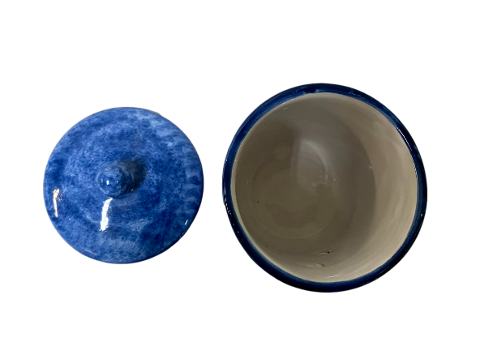 Barattolo d.cm. 9 h.cm.10 in ceramica diversi decori  Nino Parrucca