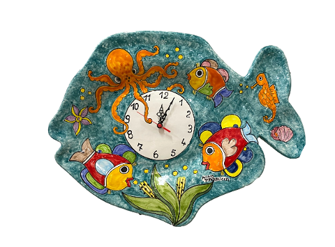 Orologio a forma di Pesce Nino Parrucca cm.52x41