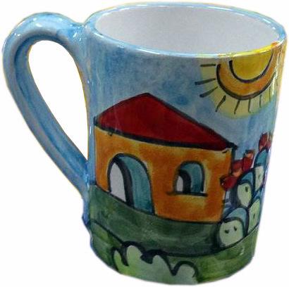 Bicchiere con manico in ceramica Nino Parrucca