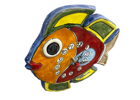 Orologio a forma di Pesce Nino Parrucca cm.19x18